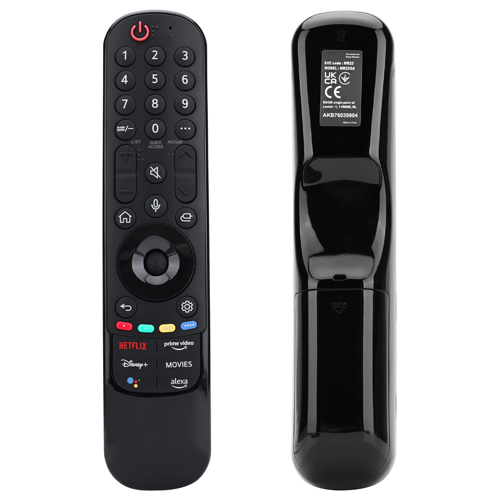 جهاز التحكم عن بعد MR22GA AKB76039904 بديل للتلفزيون الذكي LG لجهاز التحكم عن بعد السحري MR22GA (بدون مؤشر ولا وظيفة صوتية)