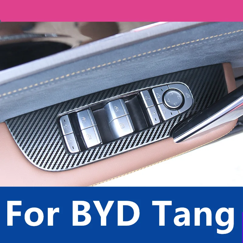 

Для BYD Tang 2018-2022 панель подъема окон Декоративные наклейки для интерьера модифицированные блестки Высокое качество экономичная