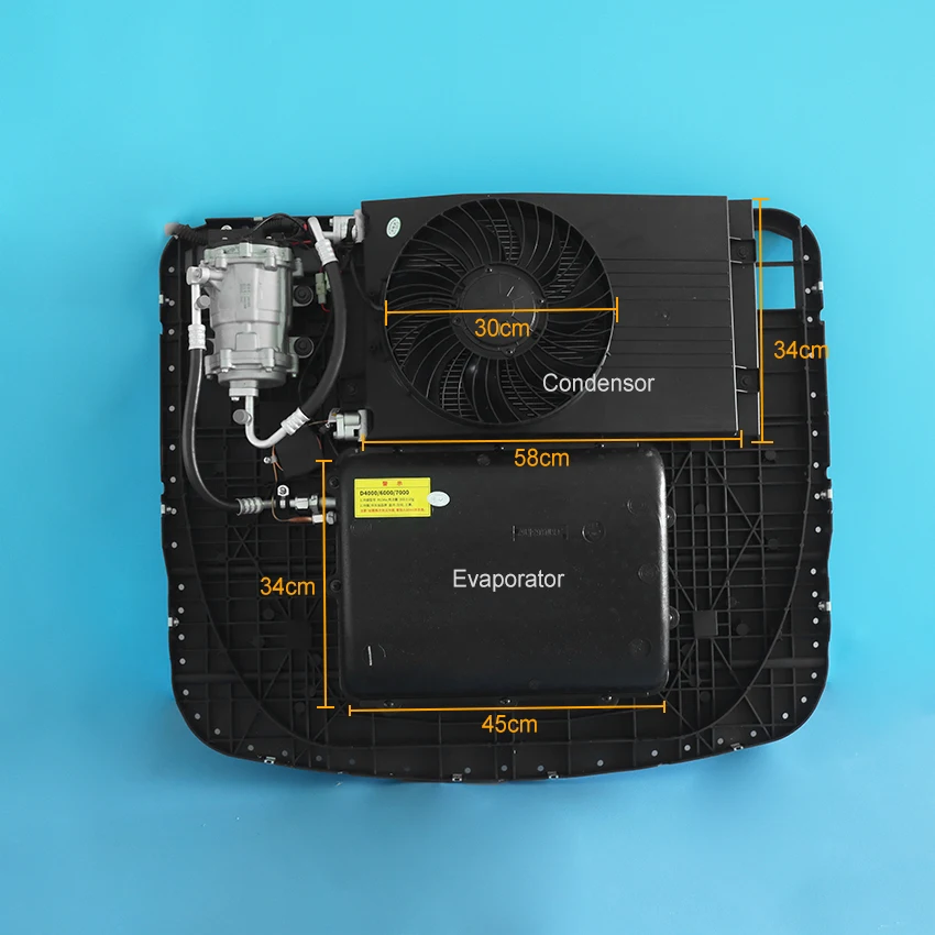 على السطح Clima Para Camion مركبة 24 فولت ملحقات الشاحنة الكهربائية تكييف الهواء 12 فولت لشاحنة RV للسيارة #6