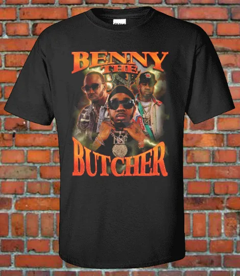 

Benny The Butcher GRISELDA T-Shirt 90s Style Bootleg Hip Hop RAP BUFFALO NY