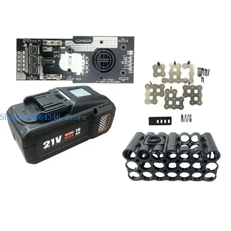 652F Fireproof DIY Battery Box Enclosure For 20x21700 Lithium Cells With Equalization Circuit Board Battery not Included