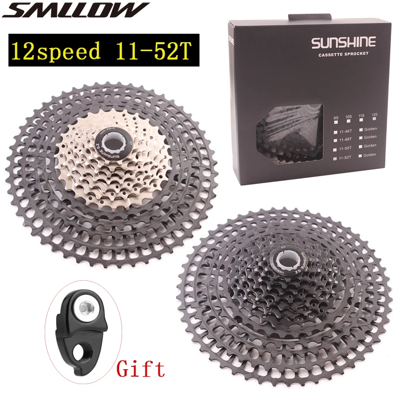 

SUNSHINE 12 Speed Ultralight Cassette 11-52T SLR MTB 413g 12speed 12v k7 Mountain Bike Freewheel for HG Hub gx eagle