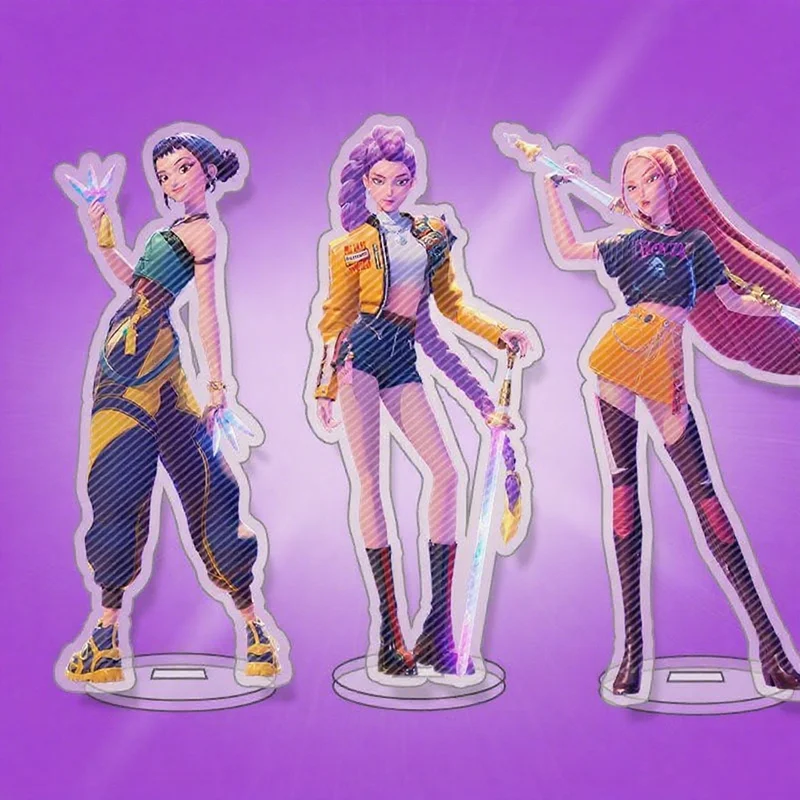 

K-Pop Mira Rumi Zoe Cosplay Stand Model Plate Acrylic Demon Hunters Figurine Desktop Ornament Figure Accessory Gift Prop Fashion