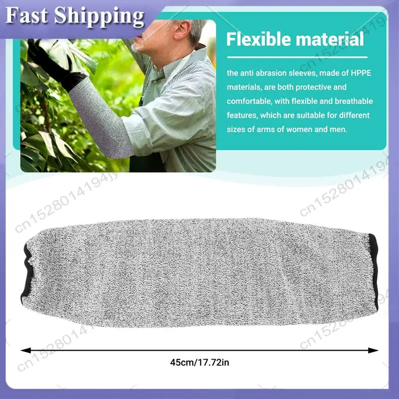 -ABDH 4 Pair Cut And Burn Resistant Sleeves Arm Protection Sleeves Forearm Protectors For Thin Skin And Bruising 45Cm