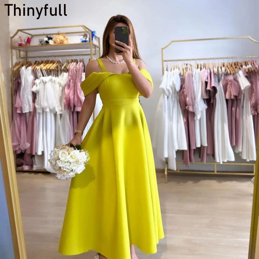 

Thinyfull A-line Elegant Arabic Long Prom Dress Off Shoulder Evening Party Gowns 2023 Event Dress Vestidos De Noche Dubai