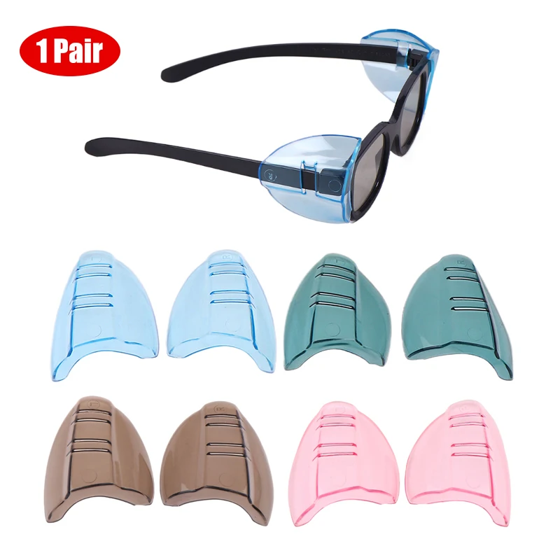 2PCS Eye Flexible Clear Shields Seite Schutzbrille Gläser 95% Schutz Universal Anti Fog Für Frauen Männer Mode