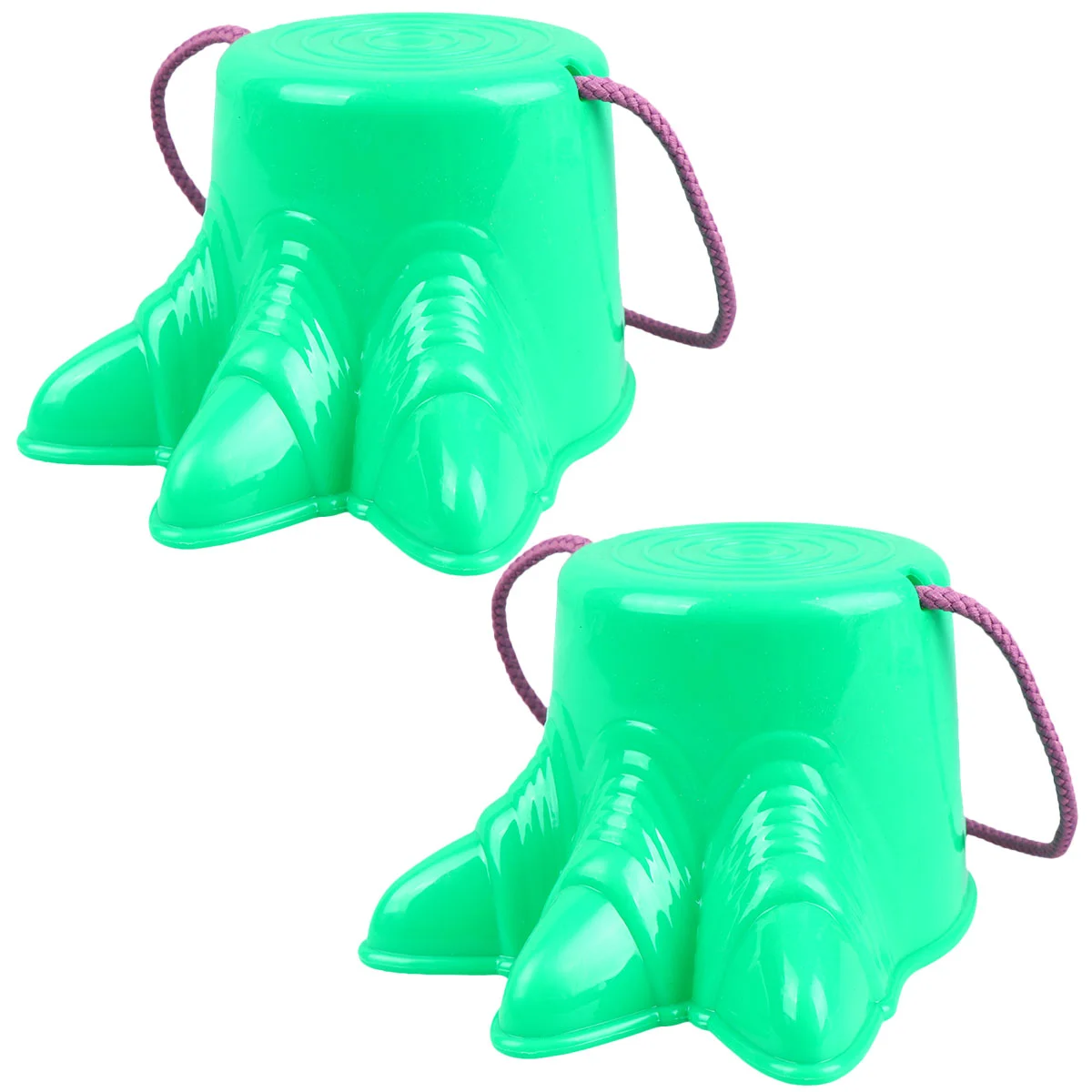 2 Pcs Toy Stilt Shoes Outdoor Stilts Sports Toys Children Bucket Green Preschool