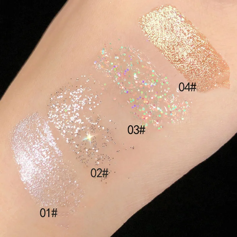 Vloeibare Oogschaduw Glitter Markeerstift Parelmoer Lovertjes Vloeibare Oogschaduw Eyeliner Liggend Zijderups Blijvende Glanzende Ogen Make-Up