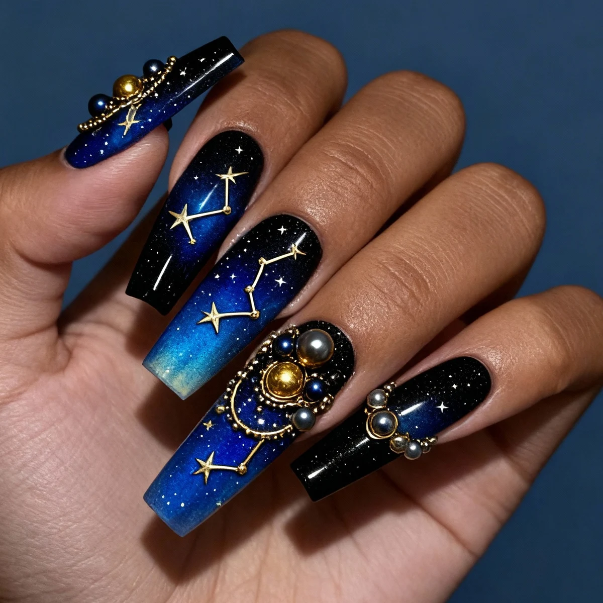 6グリッド3Dミックスサイズカラフルパールネイルラインストーン秋ブラウン/ゴールデン/シルバーキャビアネイルジュエリークリスマスレッドグリーンネイルパール