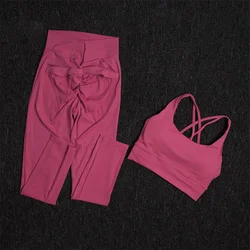 TRY TO BN Yoga Sets Sports Bra Fitness Leggings Back Pocket Women's Tracksuit High Waist Sportswear Workout Cycling Gym Clothing