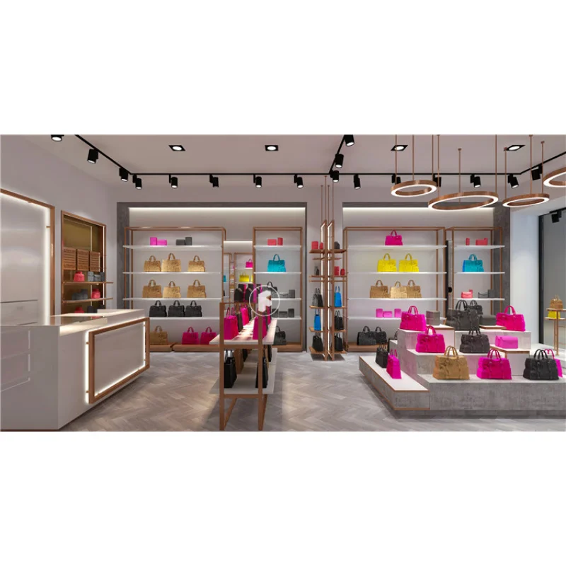 （customized）HBS-W001 Modern Fashion Women Handbag Store Design Retail Shop Interior Layout