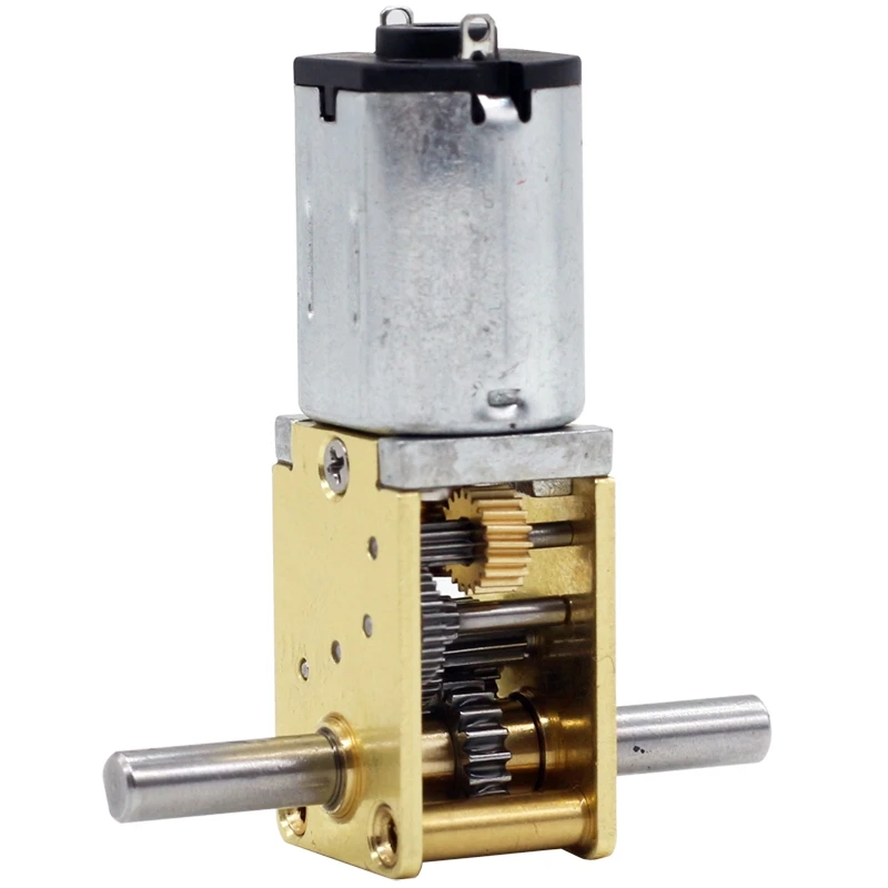 N20 Dual Shaft Worm Gear Micro Motor DC 12V High Speed Mini Reduction Gearbox for DIY Model