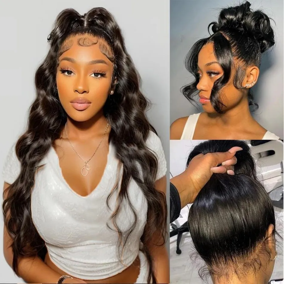 

360 Full Lace Wig Human Hair Pre Plucked Hd 200 Density Body Wave Lace Front Wigs Deep Wave Frontal Wigs 40 Inch Human Hair Wigs