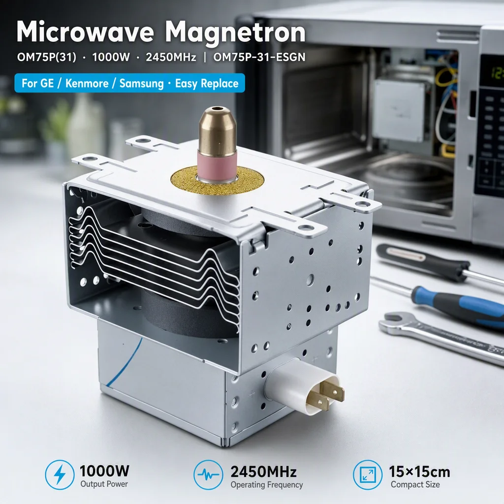 OM75P31 Magnetron 1000W 2450MHz Metal High Efficiency Heating Part for Samsung GE Kenmore Microwave Oven Replacement Accessories