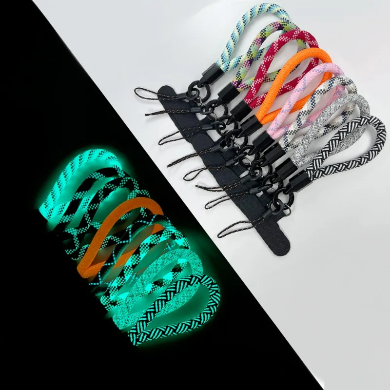 

7 мм светящийся в темноте ремешок для телефона для мужчин, съемный мини-ремешок безопасности для телефона, ключей камеры, дизайн с несколькими зажимами, аксессуары для телефонов