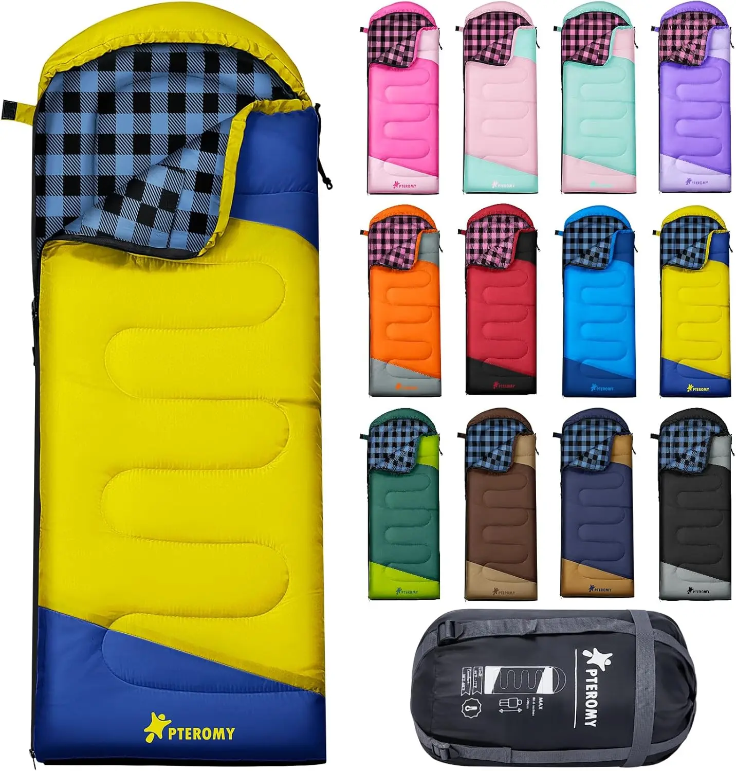 

Легкий спальный мешок для взрослых, машинная стирка, водонепроницаемый, для кемпинга, походов и путешествий в теплую и холодную погоду