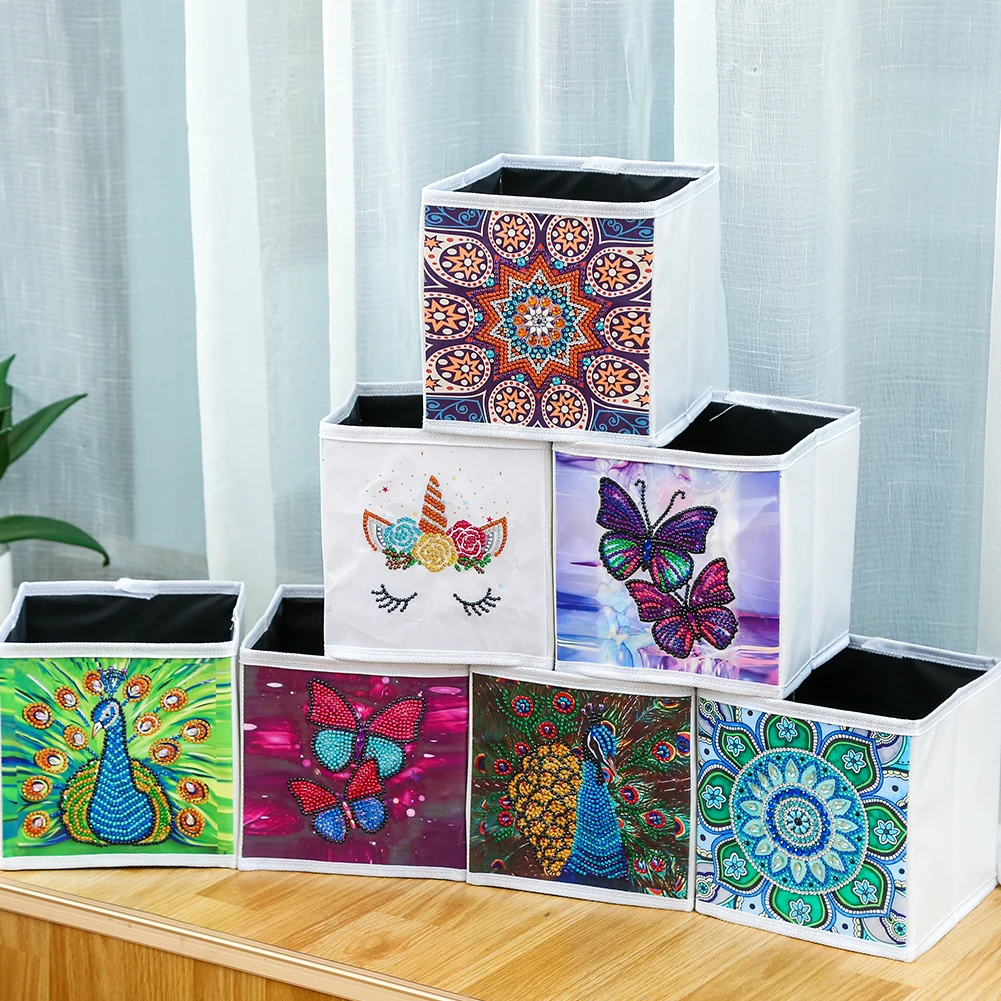 

Foldable DIY Diamond Painting Storage Box Diamond Art Storage Box Diamond Painting Storage Container Home & Office Decor
