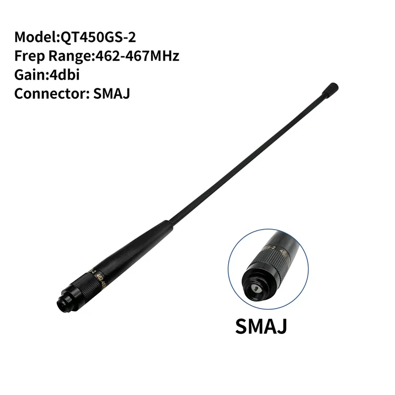 QT450GS-2 UHF Radio Whip Antenna 4dBi SMAJ RTK GPS System Survey for SOUTH CHCNAV GNSS Receivers 462-467MHZ Antenna