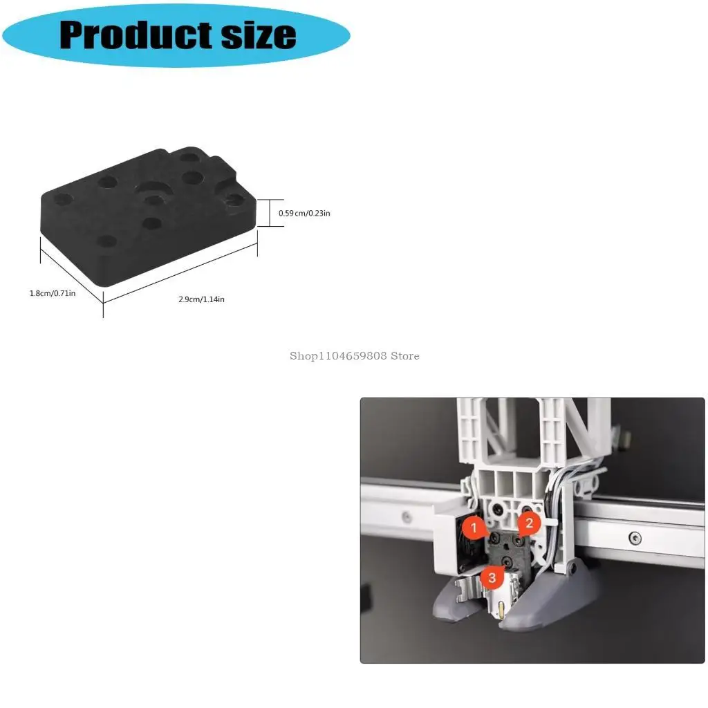 

High Temperature Resistance Hot End Base Replacement For 3D Printer Hotend Mounting Assembly Upgrade Accessories