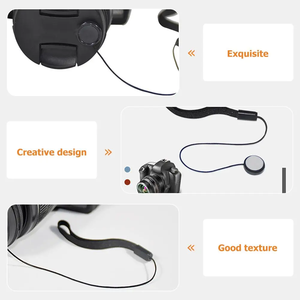 20 Pcs Camera Lost Rope Secure Lens Cap Adhesive Elastic Bands for SLR Compact Safety Strap Practical