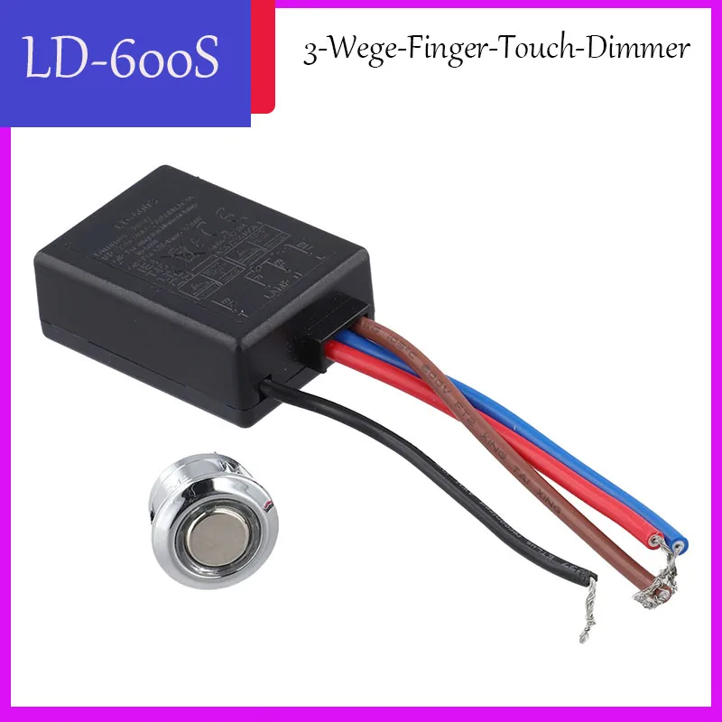 Touch Switch Inductive Switch Inductive Switch LD-600S LED Touch Sensor Switch PVC Black Solar Fittings High Quality 1pc