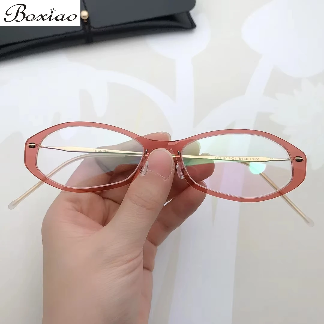

Jian Dan Linde 509 Titanium Glasses Song Dandan Female Fashion Glasses Frame Ultra-light 6 G High-end Fashion Small Frame.