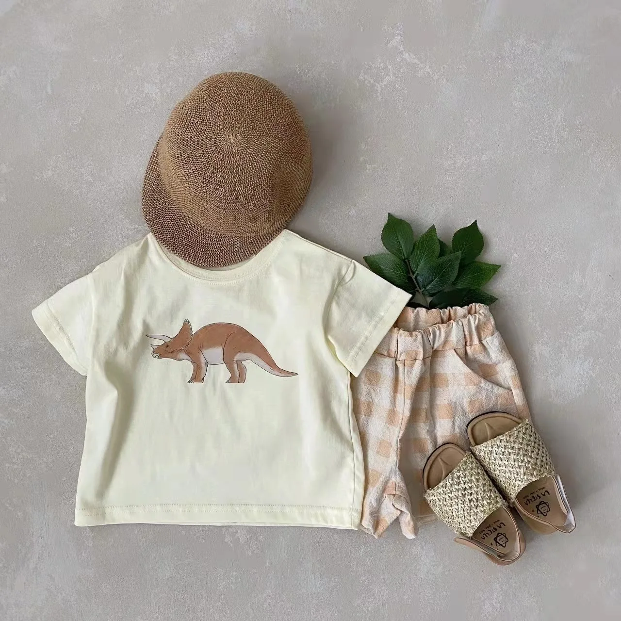 Children Clothing Spring &Summer New Kids Cute Dinosaur T-shirt for Toddler Boys&Girls Pure Short Sleeved Top for Newborn Baby