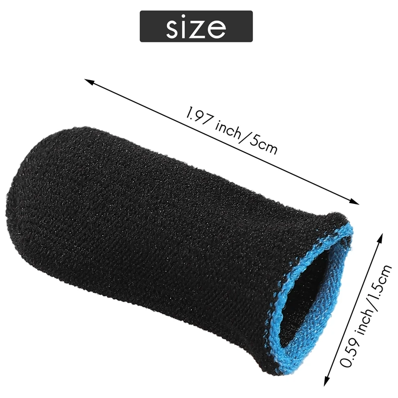 18-Pin Carbon Fiber Finger Sleeves for PUBG Mobile Games Contact Screen Finger Sleeves(12 Pcs)