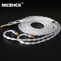 NICEHCK LitzPS-Pro 8 Core 4N Litz Pure Silver Earphone Cable 3.5mm/2.5mm/4.4mm MMCX 0.78 2Pin for CIEM MK4 Moondrop TANCHJIM