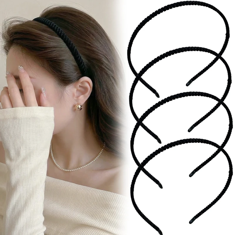 

Black Velvet Invisible Hairband Face Wash Back Head Pressing Hair Fixed Hairbands Fashion New Headwear Accessories for Women