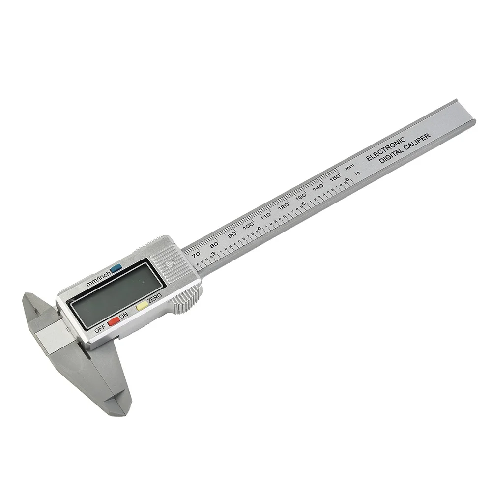 Carbon Fiber Vernier Caliper, 150mm/6 inch LCD Digital Electronic Gauge, Exchange Metric and Inch, Easy to Read LCD Display