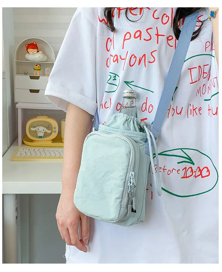 

2025 New Spring Tour Mobile Bag for Women, Portable Insulated Water Bottle Bag for Walking Children, Outdoor Sports, Water Cup,