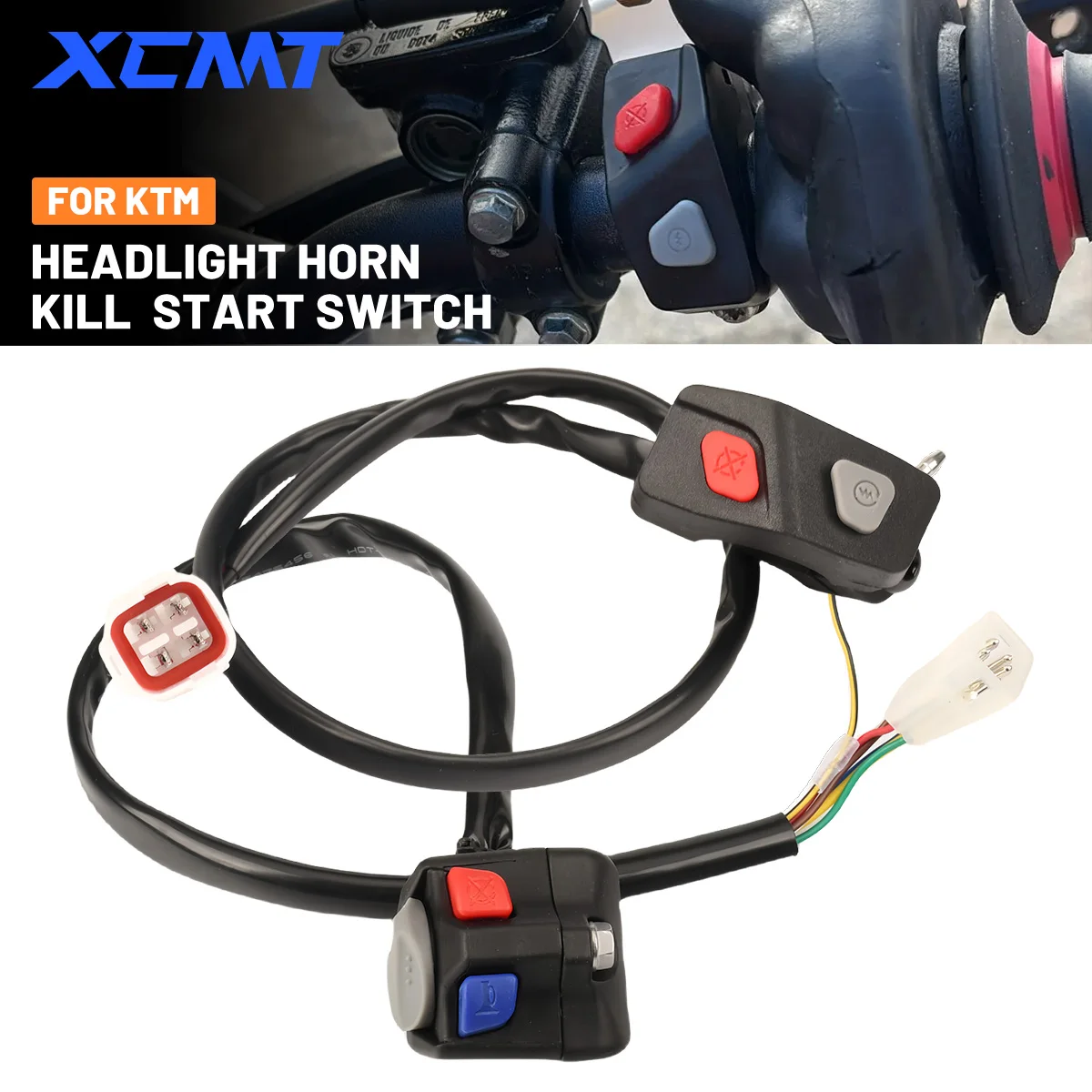 

For KTM EXC XC XCW EXCF SX SXF 125 150 200 250 350 450 500 For Husqvarna TE FE TX FX Motorcycle Headlight Horn Kill Start Switch