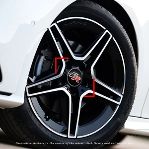 Car wheel hub cap stickers, self -kidney lid of the emblem, emblem for Seat Leon, Leon, Cupra, MK1, MK2, Ibiza, 6J, 6f, 1p, 5f, FR, Changing, 56mm, 60mm, 4 PCES 8 Main Sales Centers Seat FR - №2