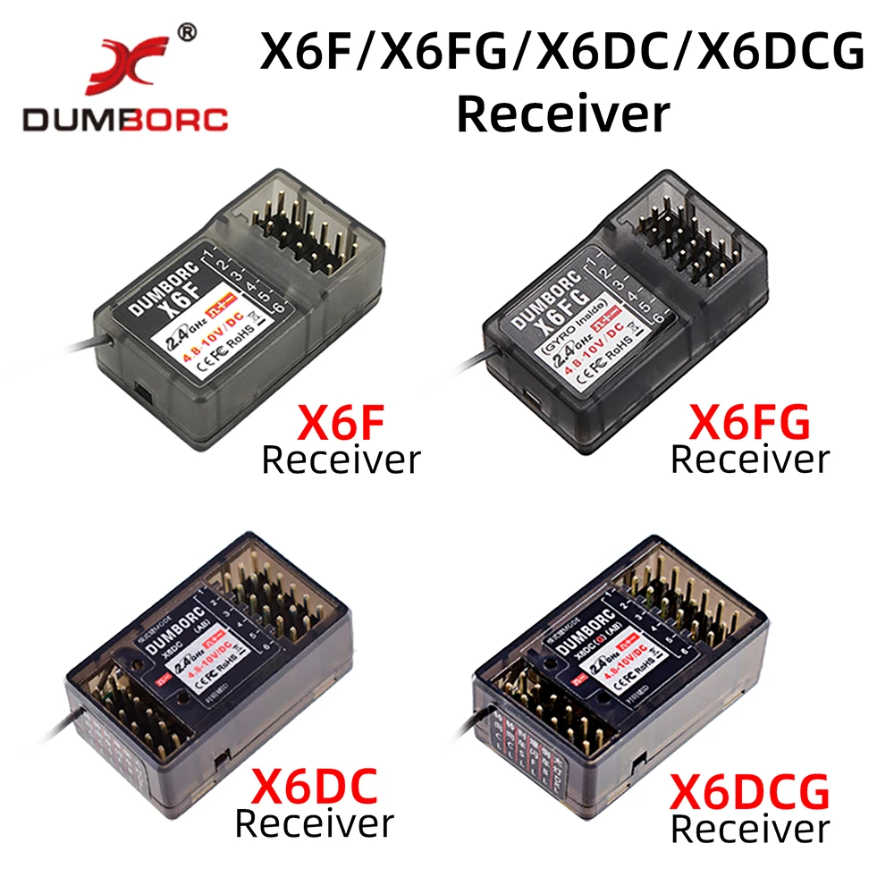 

DUMBORC X6F/X6FG/P6DC/X6DCG 2,4G 6-канальный приемник системы радиоуправления для X4 X5 X6 X6P передатчик RC автомобиль лодка пульт дистанционного управления
