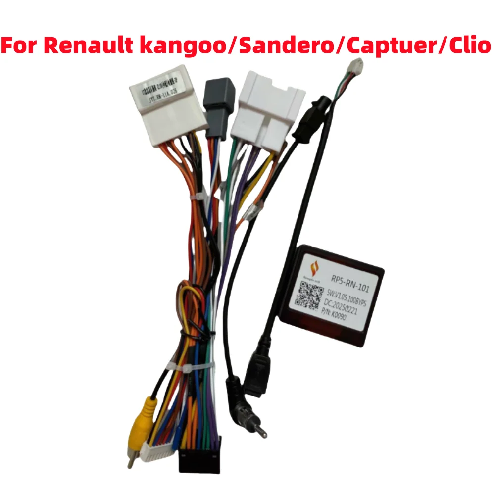 Simple Canbus Box RP5-RN-101 For Renault Duster/Clio/Kangoo/Sandero/logan/Captur 2015+ Android 16 Pin Power Cable Audio Adaptor