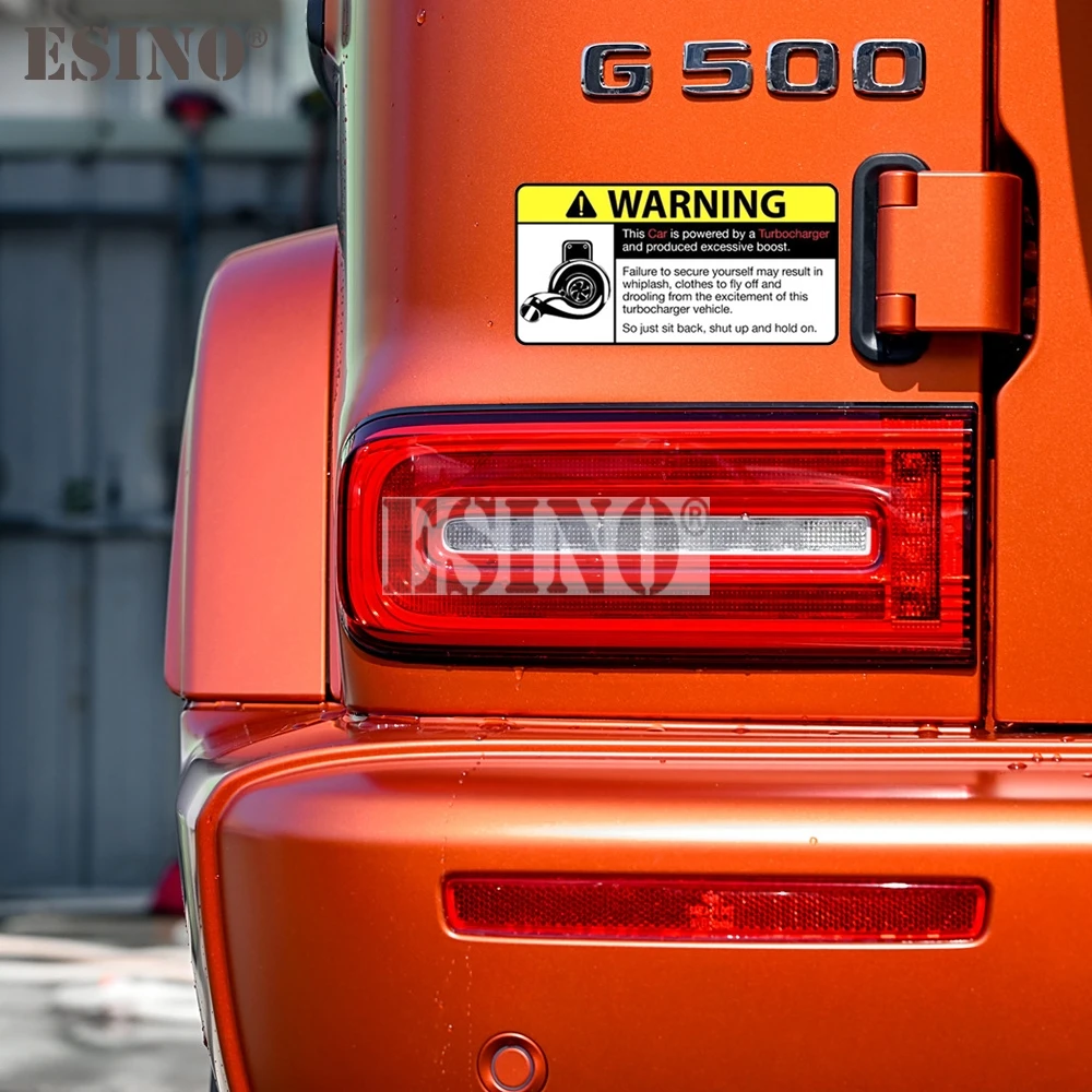 Car Styling Funny Warning This Car Is Powered By A Turbocharger And Produced Excessive Boost Body Sticker Pattern Vinyl Decal