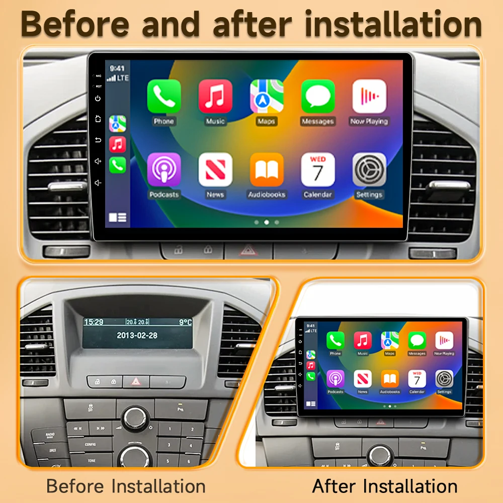 Wireless CarPlay Android Auto Car Radio For Buick Regal Opel Insignia 2009 - 2013 GPS Multimedia 2 din Player Stereo DVD 4 G - view 3