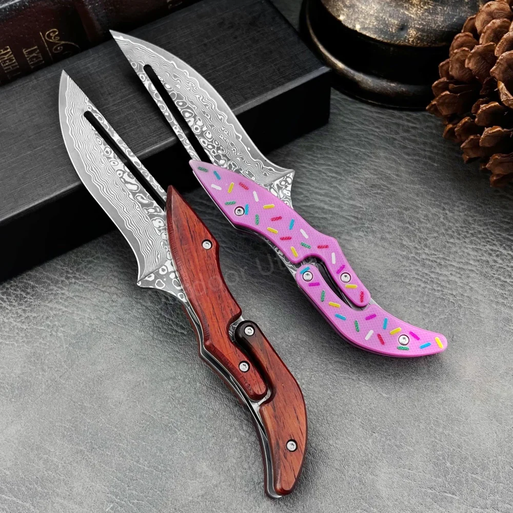 

Высококачественный складной нож из дамасской стали с ручкой G10, портативный карманный нож для улицы, кемпинга, пешего туризма, резки, охоты, инструмент