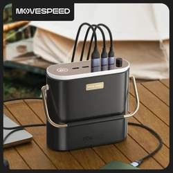MOVESPEED S80 Large Capacity Power Bank 100W PD Fast Charging External Battery Portable Power Station for Camping Outdoor Laptop