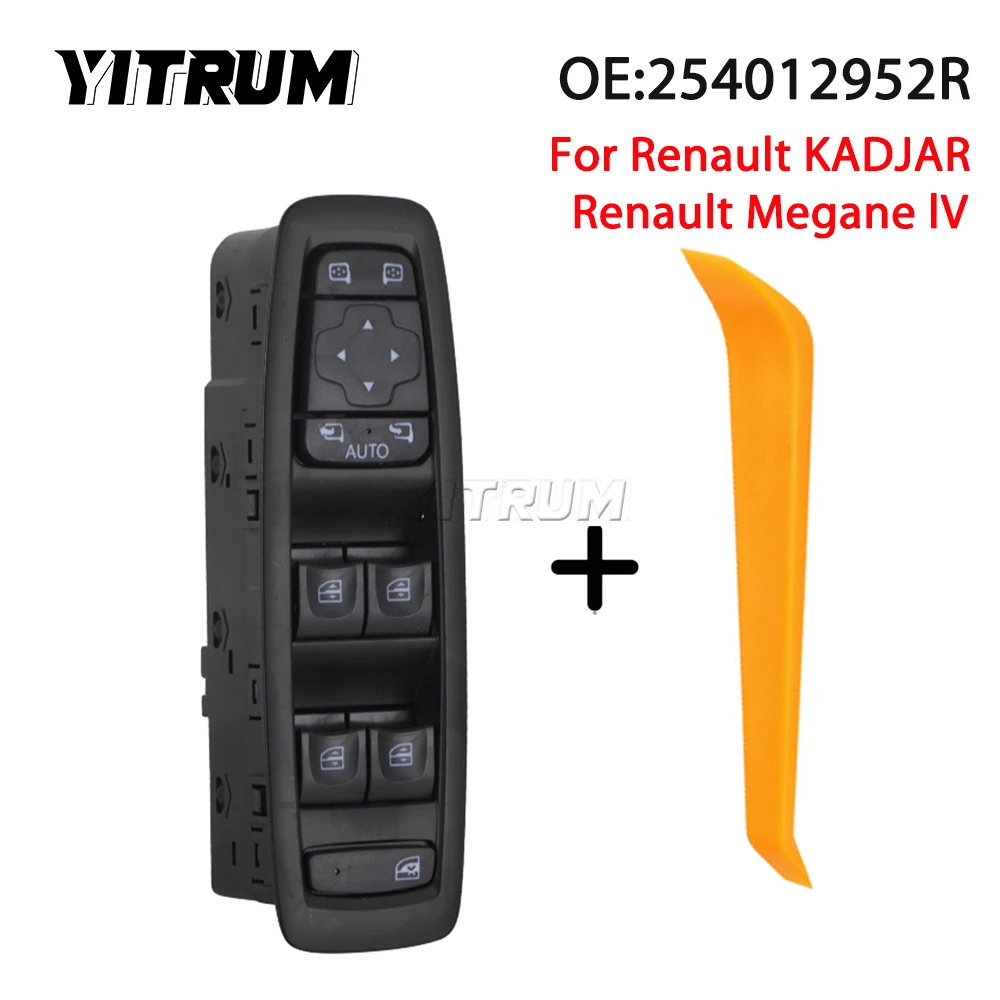 

YITRUM Power Window Control Switch Lifter Regulator Button Auto Parts For Renault Kadjar Megane 254012952R 25401-2952R