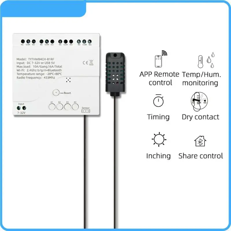 Bộ điều khiển nhiệt độ nhà thông minh 62KA 1 kênh với cảm biến chống thấm cách đơn/nút 4 khóa từ xa