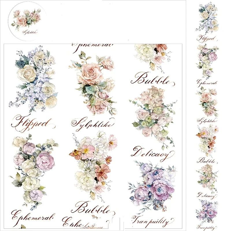 Beautiful Flower PET Decorative Tape