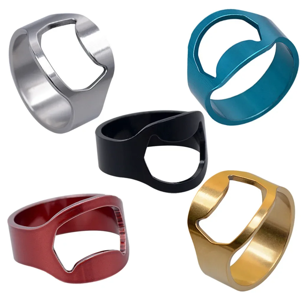 

JUCHAO Portable Mini Ring Beer Bottle Opener Stainless Steel Finger Ring-shape Bottle Beer Cap Opening Remover Kitchen Bar Tools