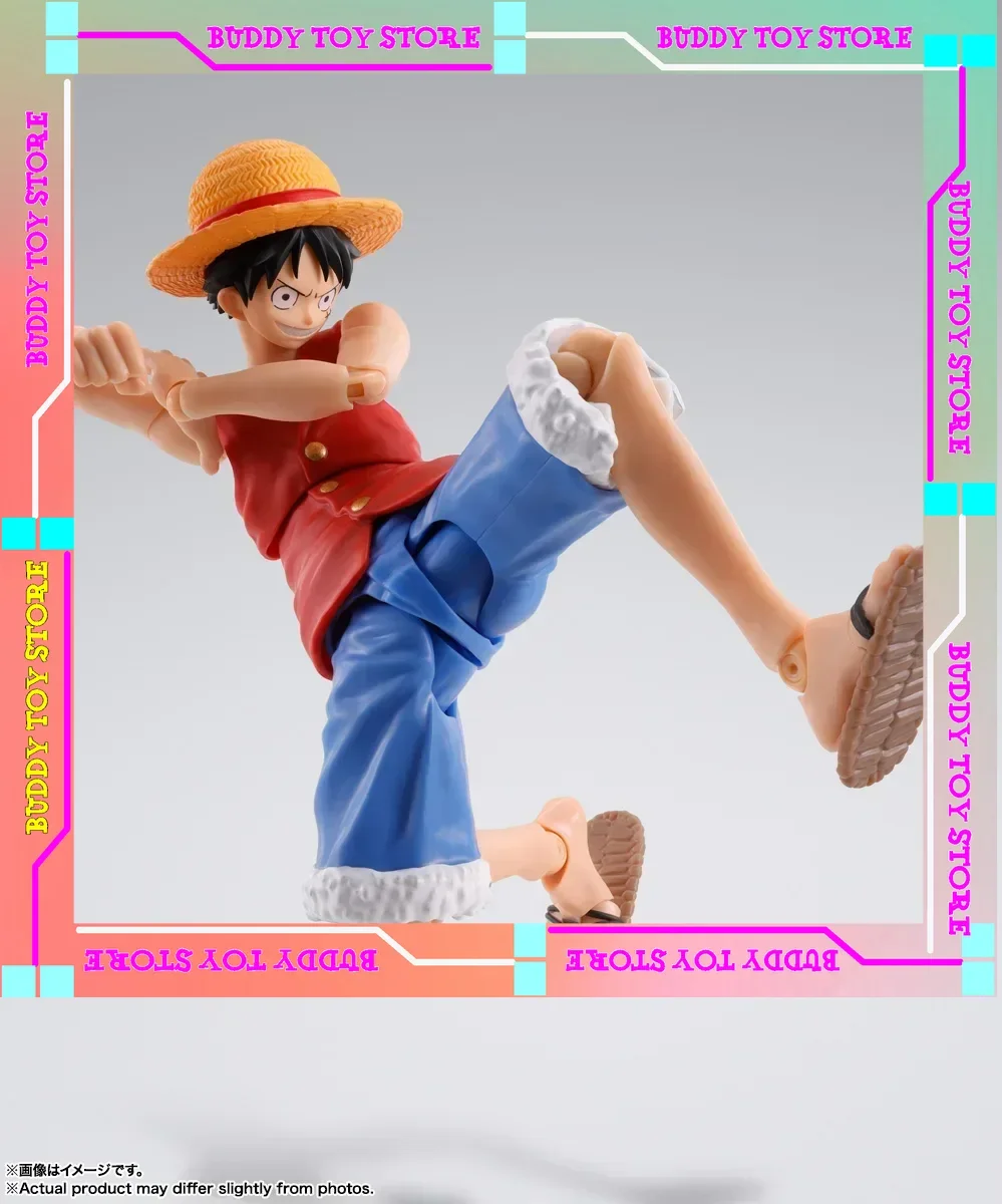 Auf Lager Bandai Original One Piece S.H.Figuarts MONKEY.D.LUFFY ROMANCE DAWNLuffy Anime Actionfiguren Spielzeug Sammlungen Geschenke