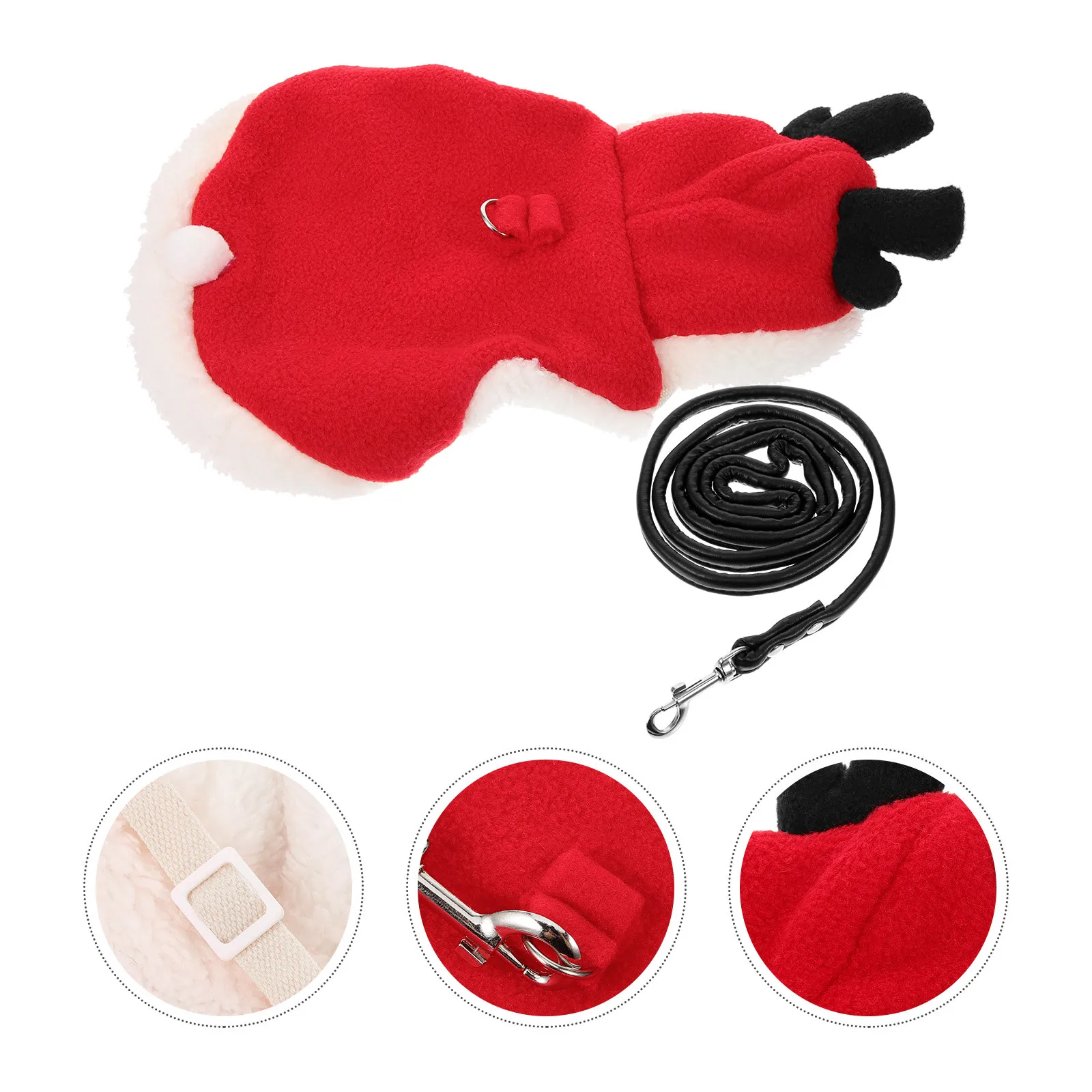 

Christmas Bunny Harness Pet Clothes Comfortable Breathable Small Animals Walking Leash Adjustable Rabbit Leash Kit Outdoor Use