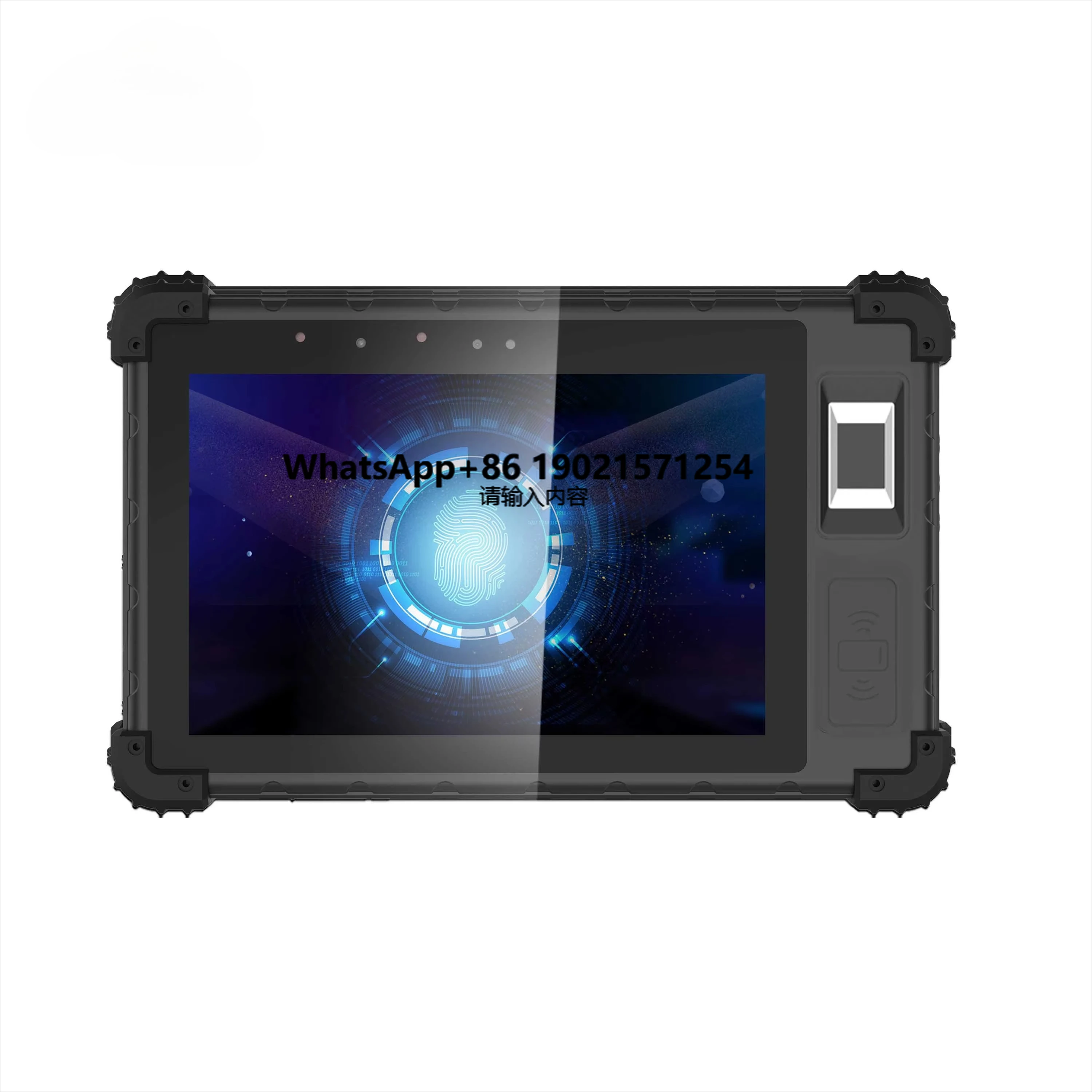 

HF-Security FP08 8 Inch RFID NFC Card Smart Android 11 Iris Fingerprint and Barcode Scanner Aluminium Enclosure Rugged Tablet