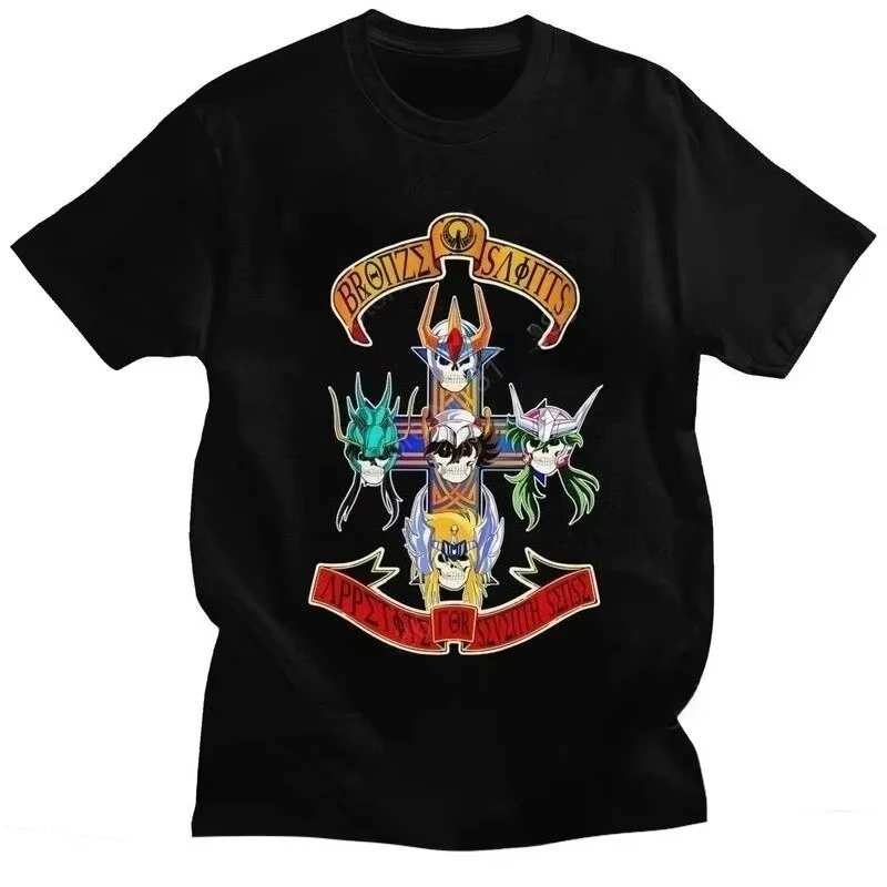 

Saint Seiya Zodiac Knights Japanese Anime Short Sleeve T-Shirt Women Clothing Harajuku Aesthetic Graphic T Shirts Y2k Clothes