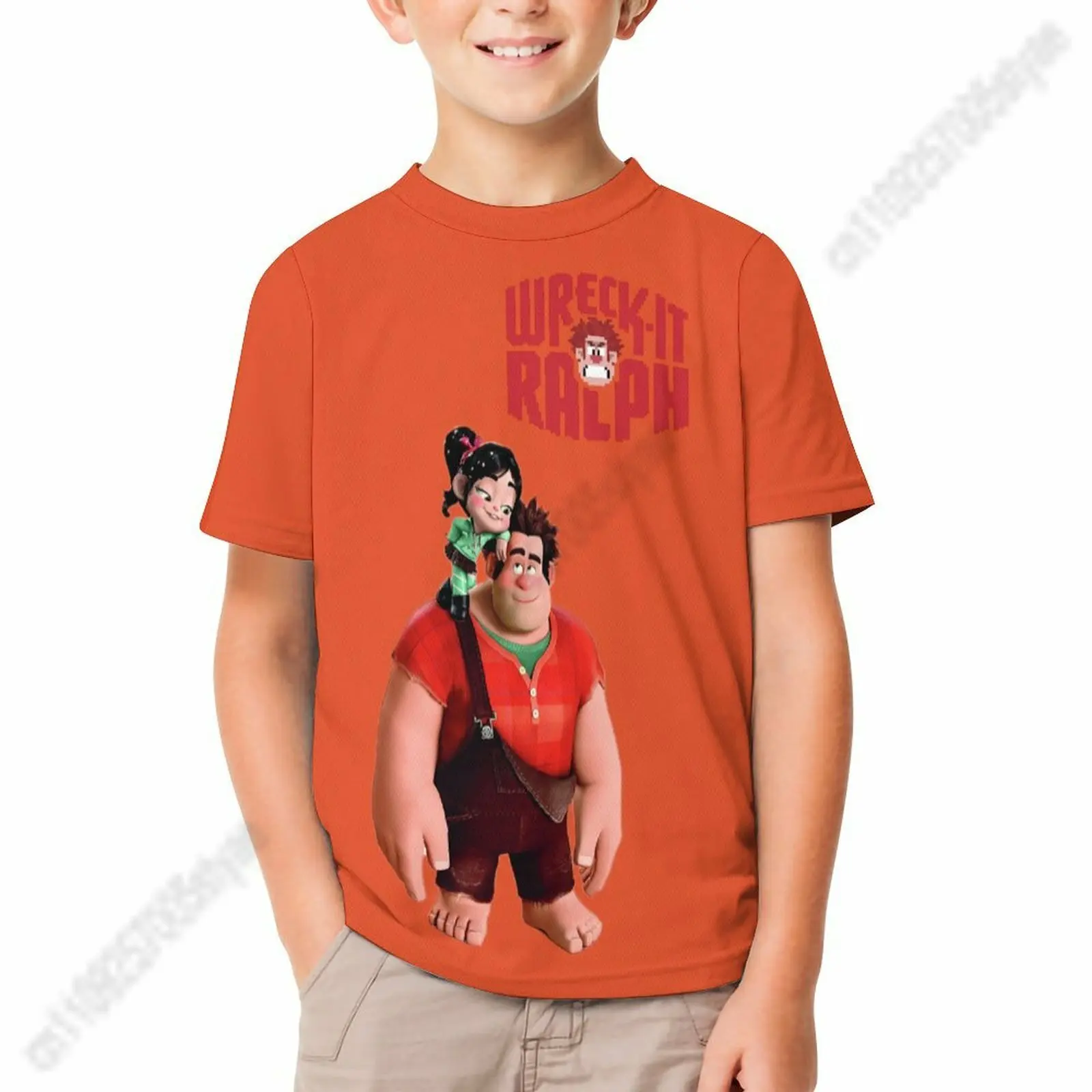 

Wreck It Ralph T Shirt Boy Girl Short Sleeve Print Fashionable Cute Casual Cotton TShirt Crew Neck Children Child Tee