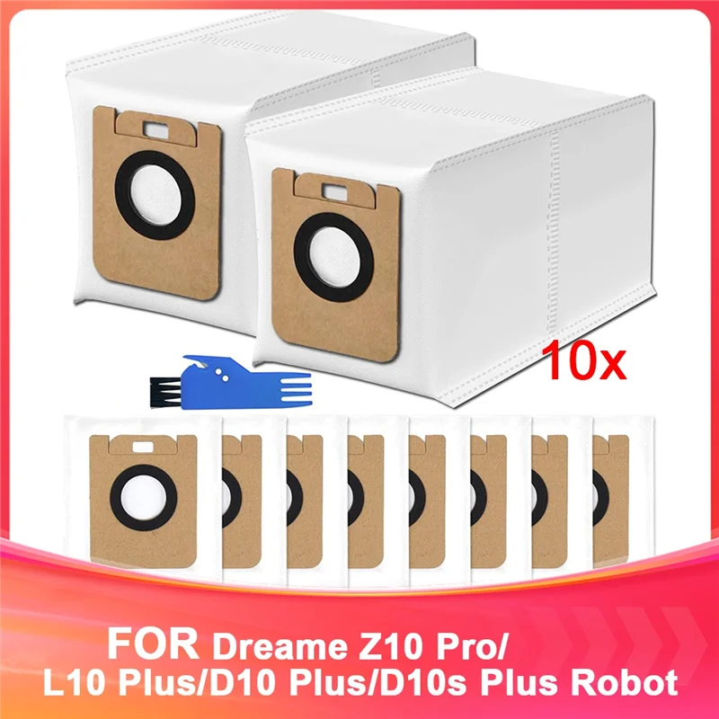 

N02R-Vacuum Cleaner Dust Bags Accessories For Dreame Z10 Pro/L10 Plus/D10 Plus/D10s Plus Robot Vacuum Cleaner